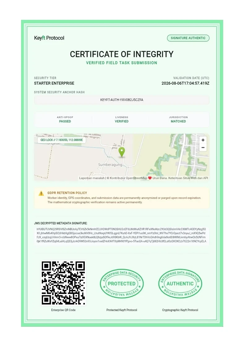 Keyft Protocol Public Web Verification Portal (verify.html)